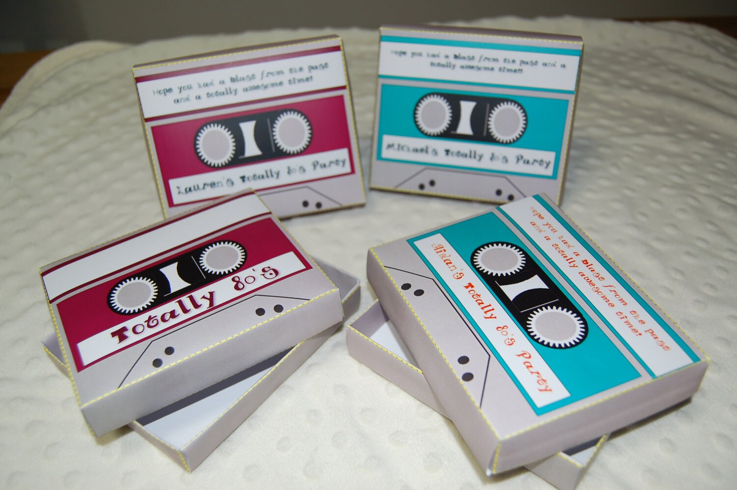 PDF template Personalized Cassette Tape / 80s theme Favor Box Etsy