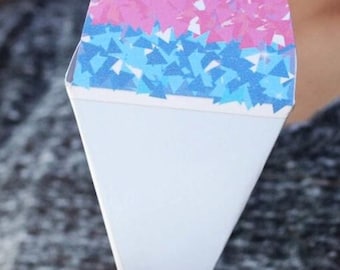 DESCARGA INSTANTÁNEA - Plantilla PDF Caja de golosinas con forma de cono de nieve (para imprimir por usted o para hacerla usted mismo) consulte la lista para obtener todos los detalles - fiesta de verano / en la piscina