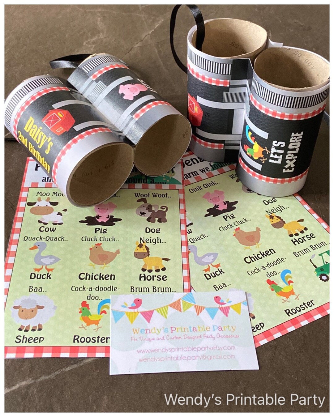 PDF Templates Personalized Farm Scavenger Hunt With Matching Binocular ...