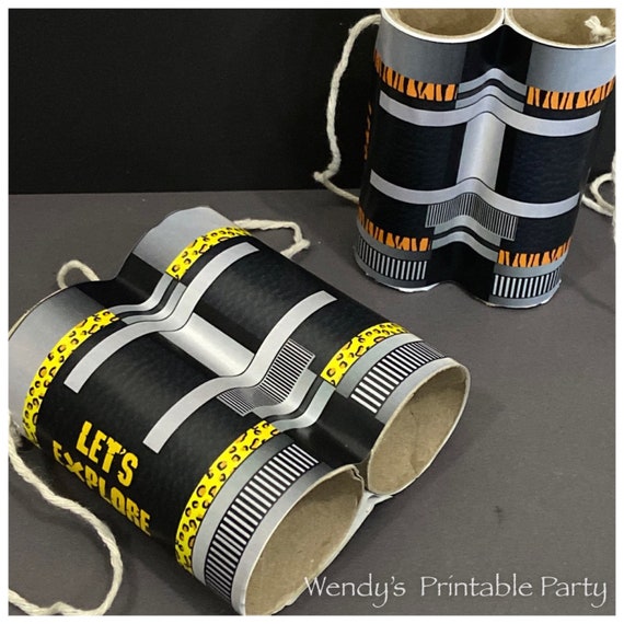 PDF templates Personalized Safari / Jungle themed Binocular labels (DIY craft project