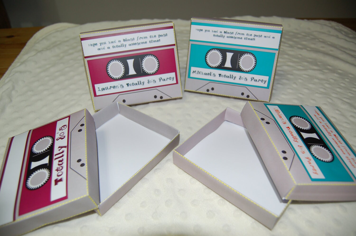 PDF template Personalized Cassette Tape / 80s theme Favor Box Etsy