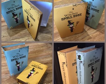 INSTANT Download - Set of 2 Witches Spell Book / Halloween Treat Boxes / Favor Boxes (Printable by you & DIY) details / dimension in listing