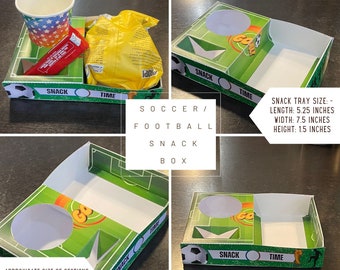 Soccer / Football Snack Tray, Match Day Food Box (Printable by you) popcorn Nacho pizza Concession Food Soccer Ball Instant Download PDF