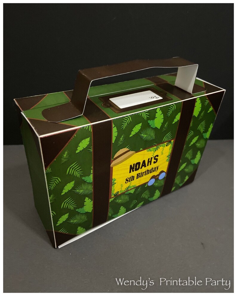 PDF Template Safari Themed Suitcase Template With Personalized Etsy