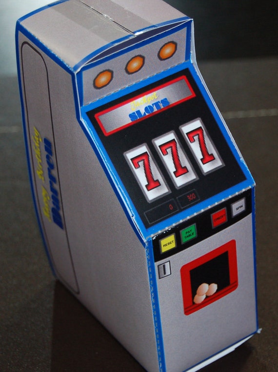 Personalized PRINTABLE Slot Machine Party Favor Box Template | Etsy