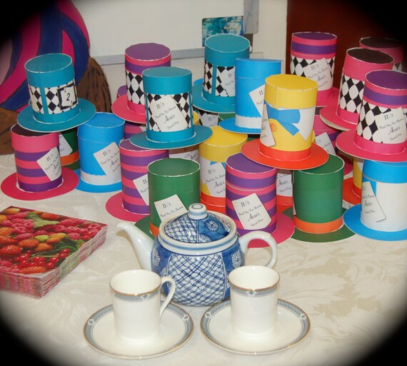 Top Hat Treat Boxes (printable, personalized & diy) (Choose design) printable by you - details and size in description Il_570xn