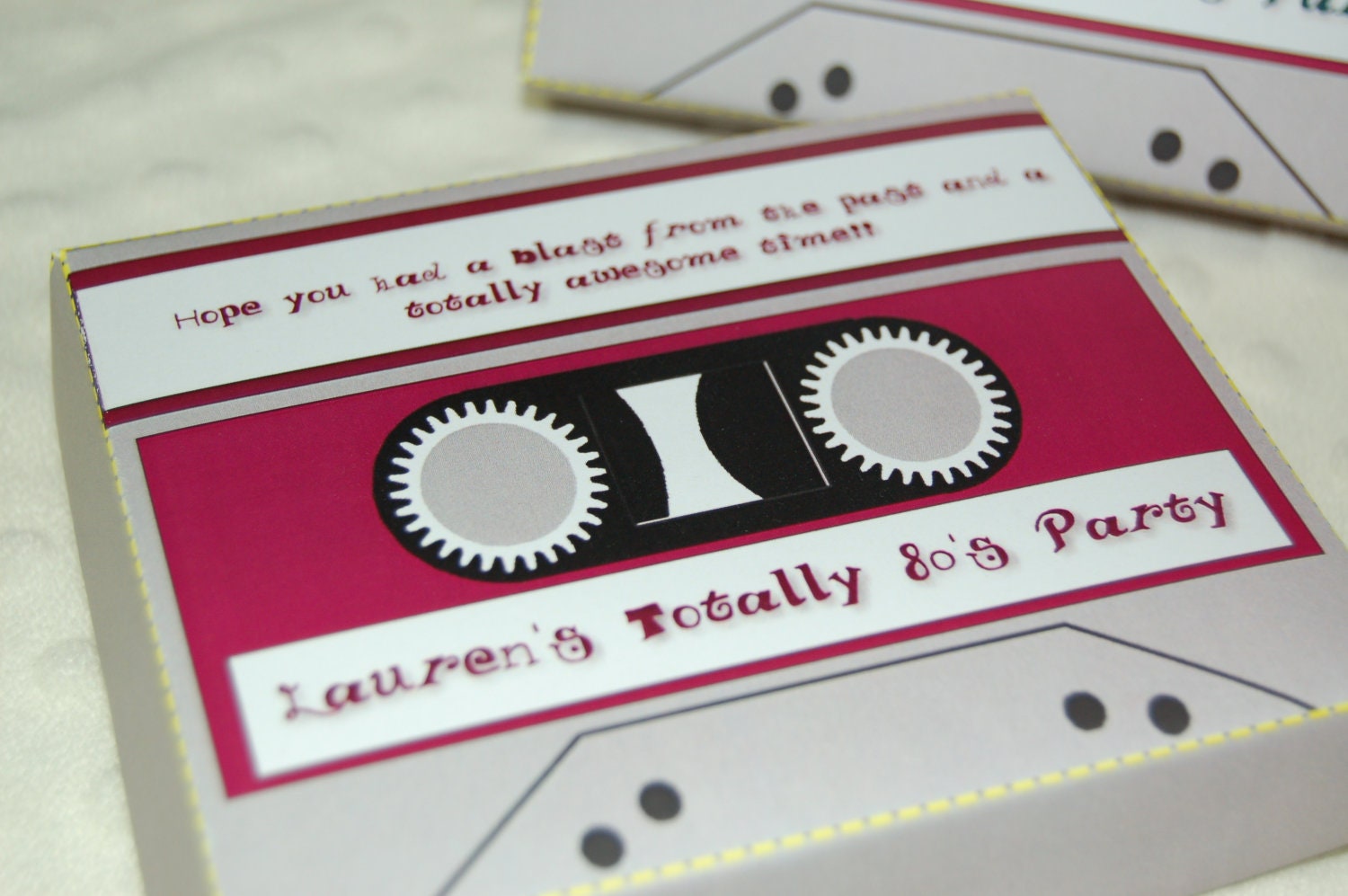 PDF Template Personalized Cassette Tape / 80s Theme Favor Box Etsy Canada