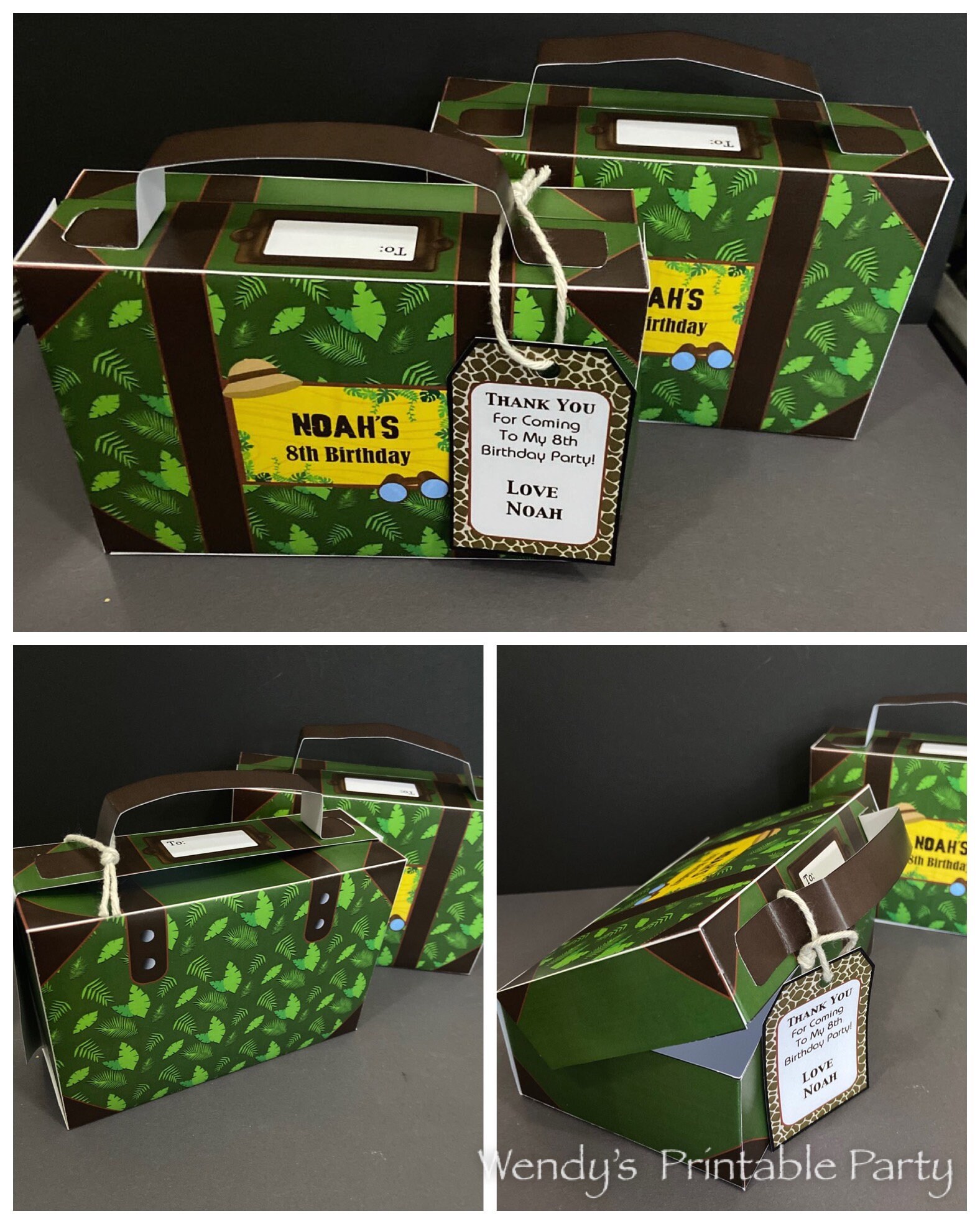 PDF template Safari themed Suitcase Template with personalized Etsy