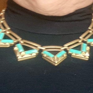 STATEMENT Necklace, VINTAGE Style Necklace, Art Deco Necklace, Colorful Necklace