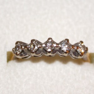VINTAGE DIAMOND Ring, Diamond Wedding Band, Gold Wedding Band