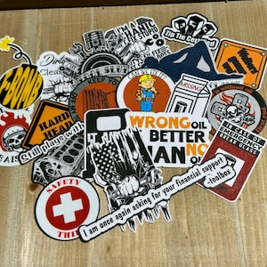 Mechanic Sticker Pack – Funny Garage Decals for Toolboxes, Hard Hats & Shop Life