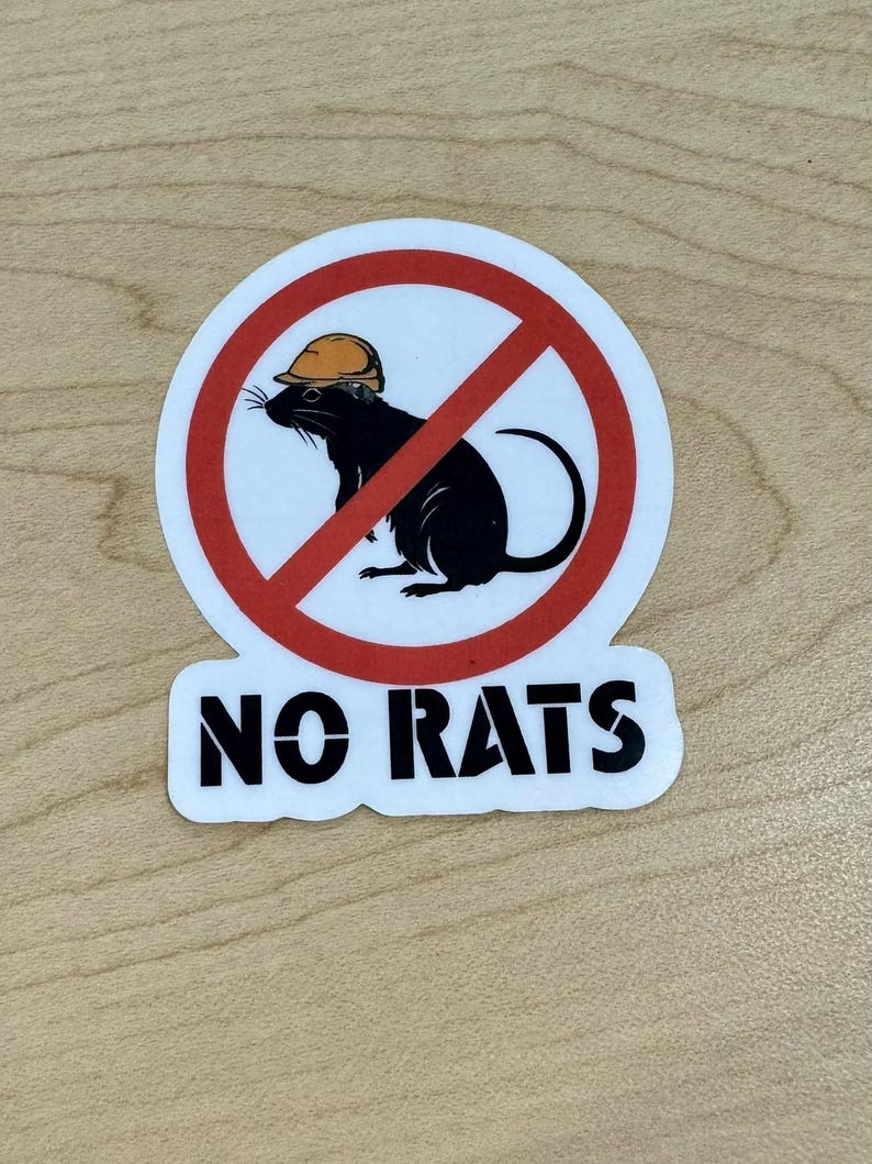 No Rats Sticker – Union Pride, No Snitches Allowed - Etsy