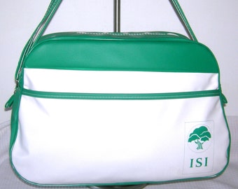 Vintage 1960&#39;s Airlines Travel Bag Mod Mid Century Travel Luggage Jet Setter Space Age Stewardess Vinyl Carry On Bag Cross body Shoulder bag