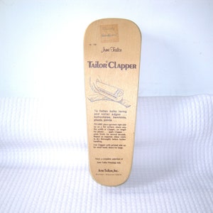 Vintage June Tailor Clapper No 100 Couture Tailor Clapper Dressmaking Sewing Quilting Solid Wood NOS Handmade Made in USA