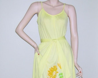 Vintage 1970s ALFRED SHAHEEN Hawaiian Dress Water Lilies Mod Bombshell Pin up Rockabilly Bullet Bra Shelf Bust Sundress Bolero Deadstock NOS