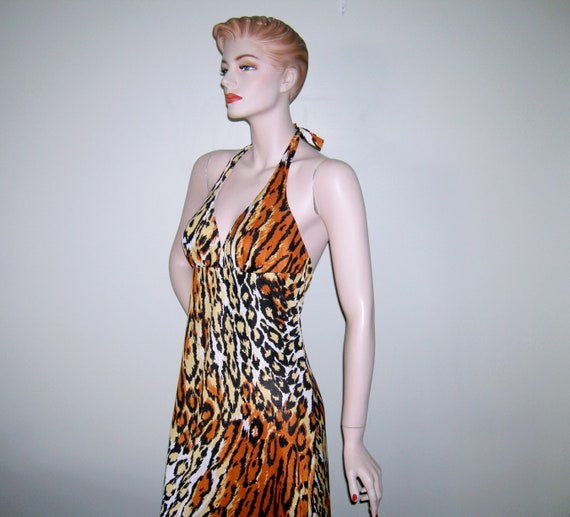 Vintage 1960s Robby Len Fashions Leopard Print Ha… - image 1