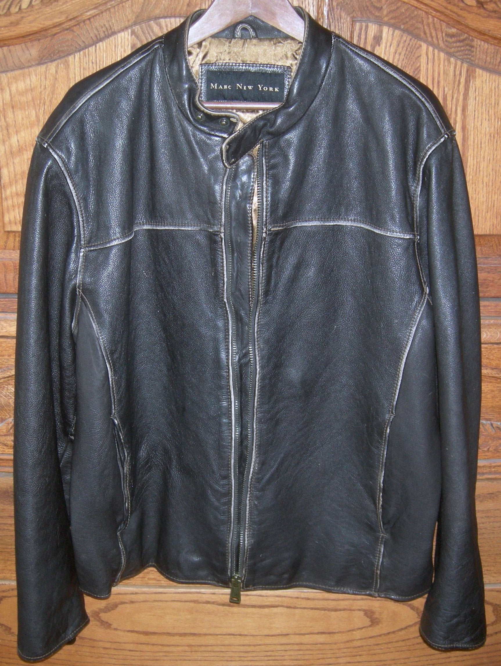 Vintage Marc New York Leather Moto Motorcycle Jacket New Vintage Marc New York Leather Moto Motorcycle Jacket New