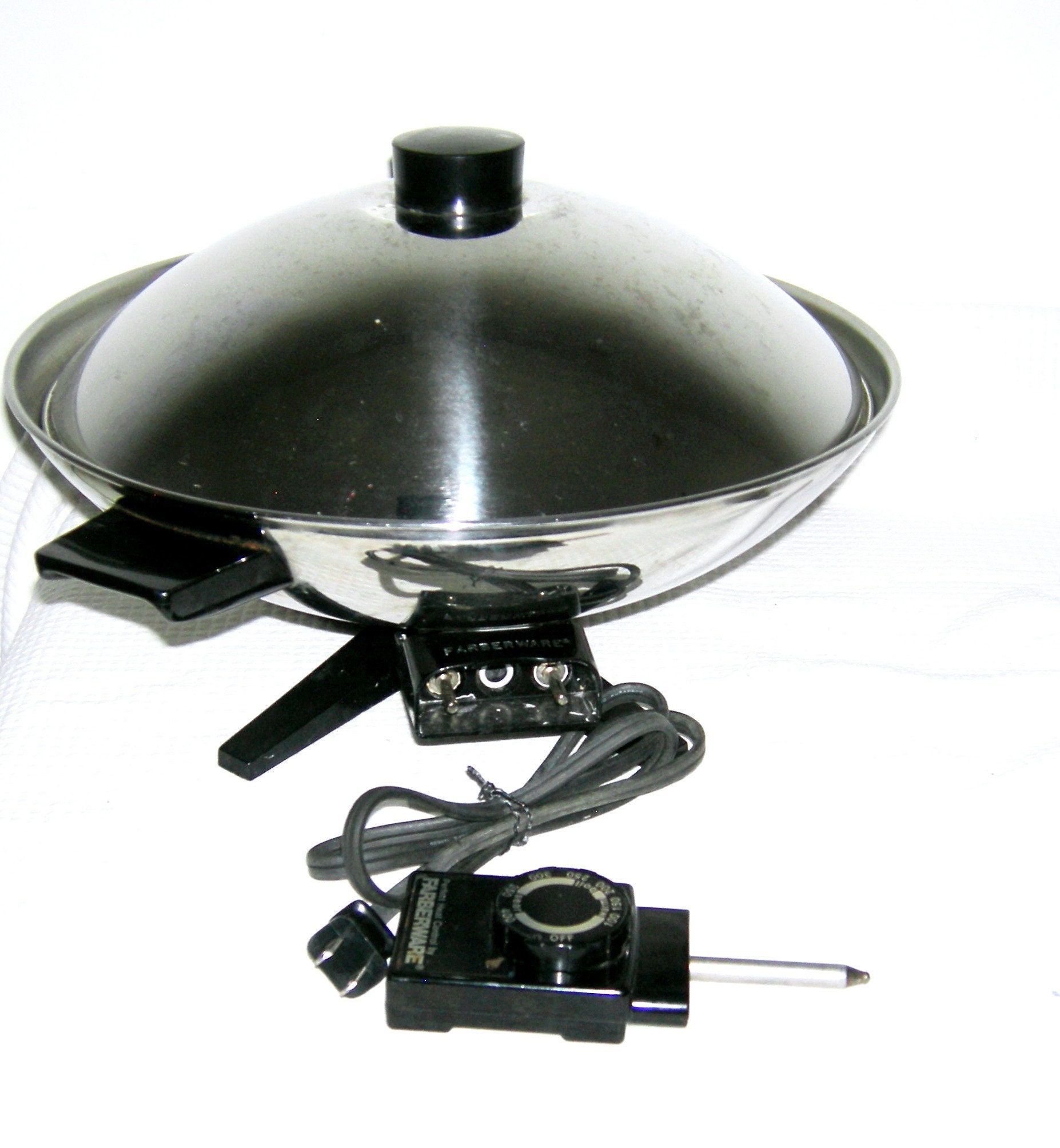 VYG Farberware Stainless Steel Electric Skillet Frying Pan 310-B 12” Dome  Lid