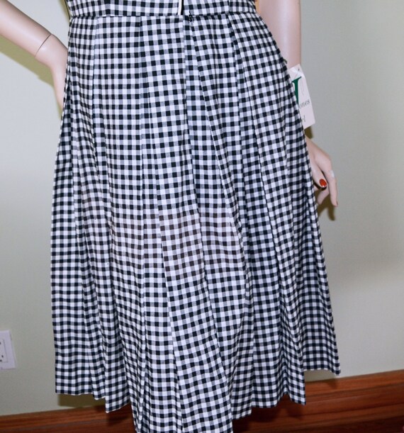 Vintage 50s Gingham Checked Rockabilly VLV Pin up… - image 4