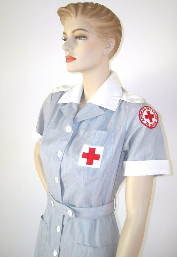WWII Vintage 1940s 1950s AMERICAN RED Cross Unifo… - image 5