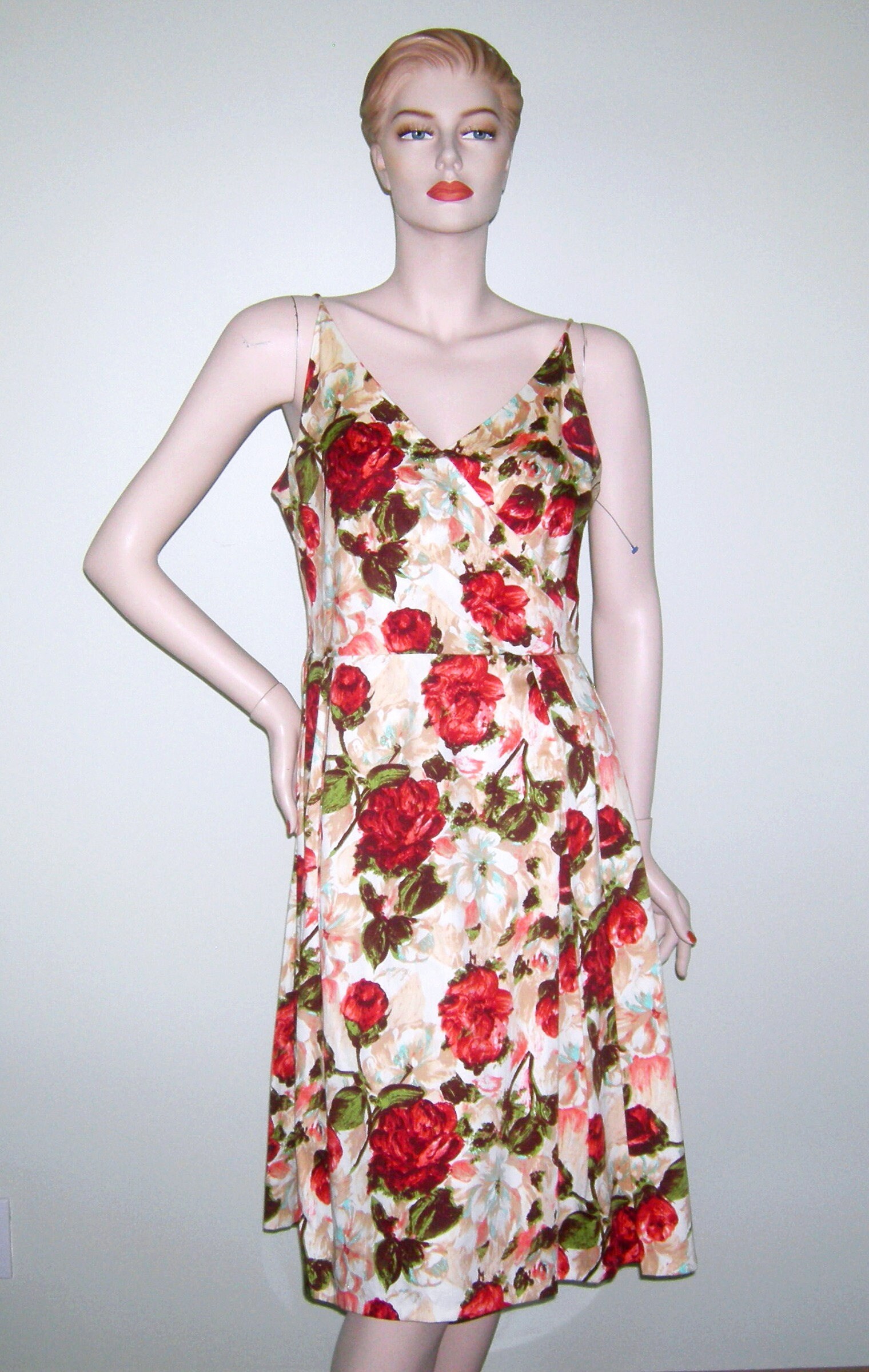 Rare Vintage ISAAC MIZRAHI Dress/ Floral/ Garden Party/ Tea Dress