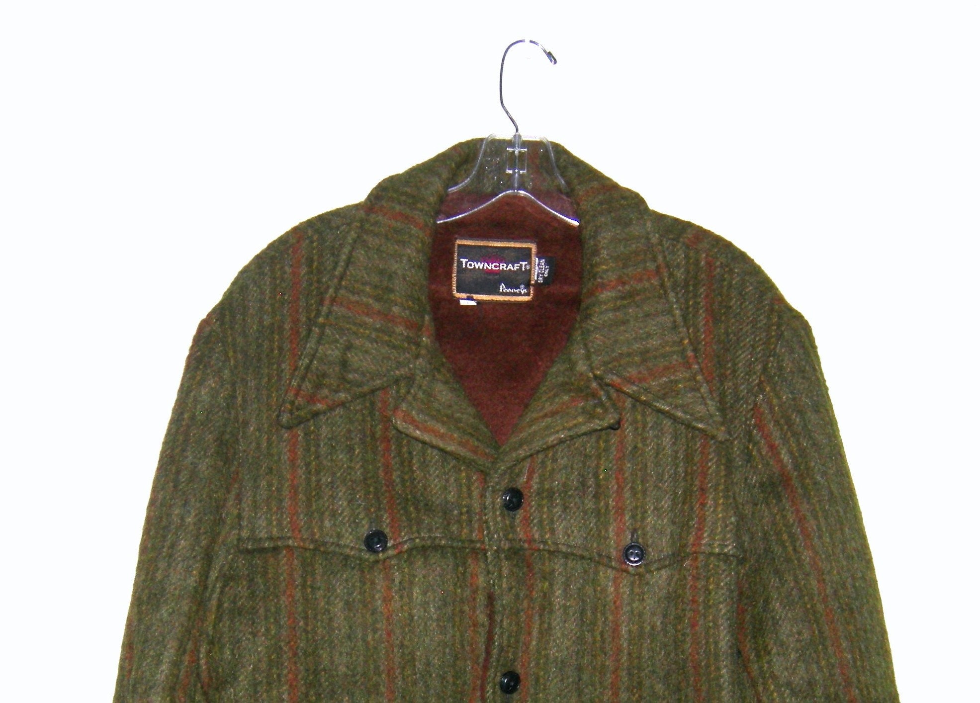 ★60sUSA製Penneys TOWNCRAFT CPO ウールJKTチェック ☆60sUSA製Penneys TOWNCRAFT CPO ウールJKTチェック