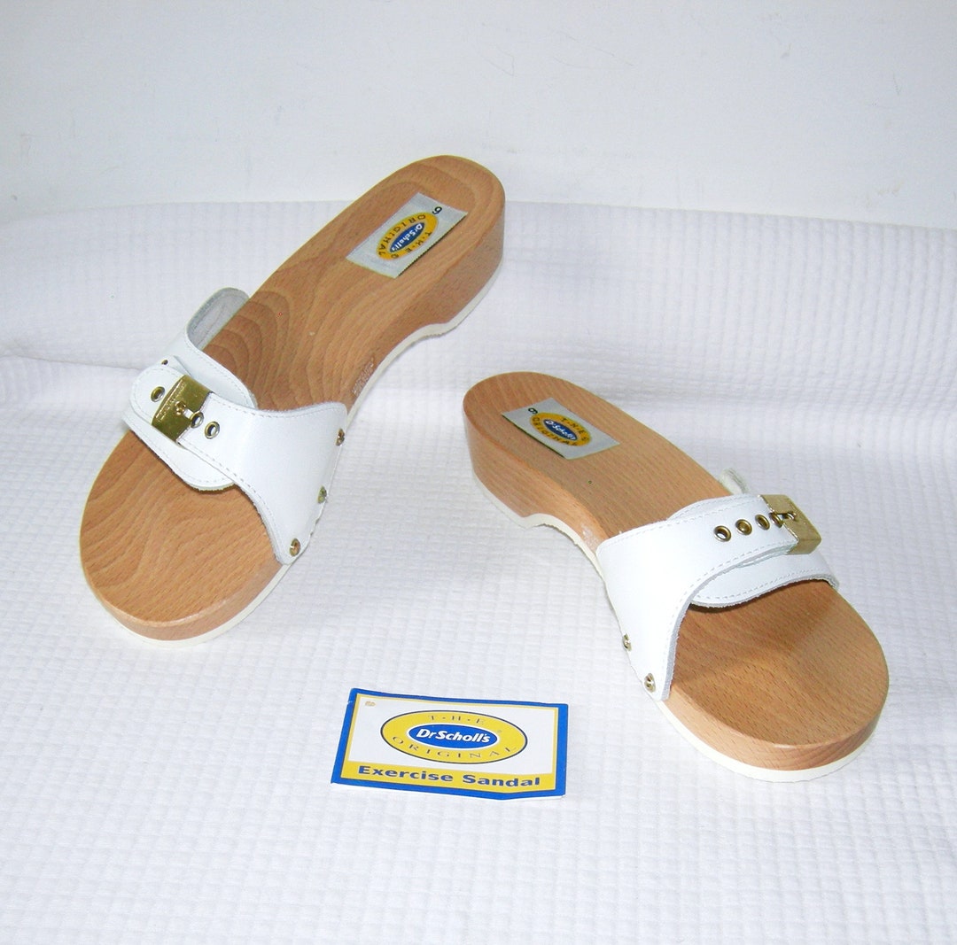 Rare Vintage 70s Dr Scholl's Wood Exercise Sandals Made - Etsy