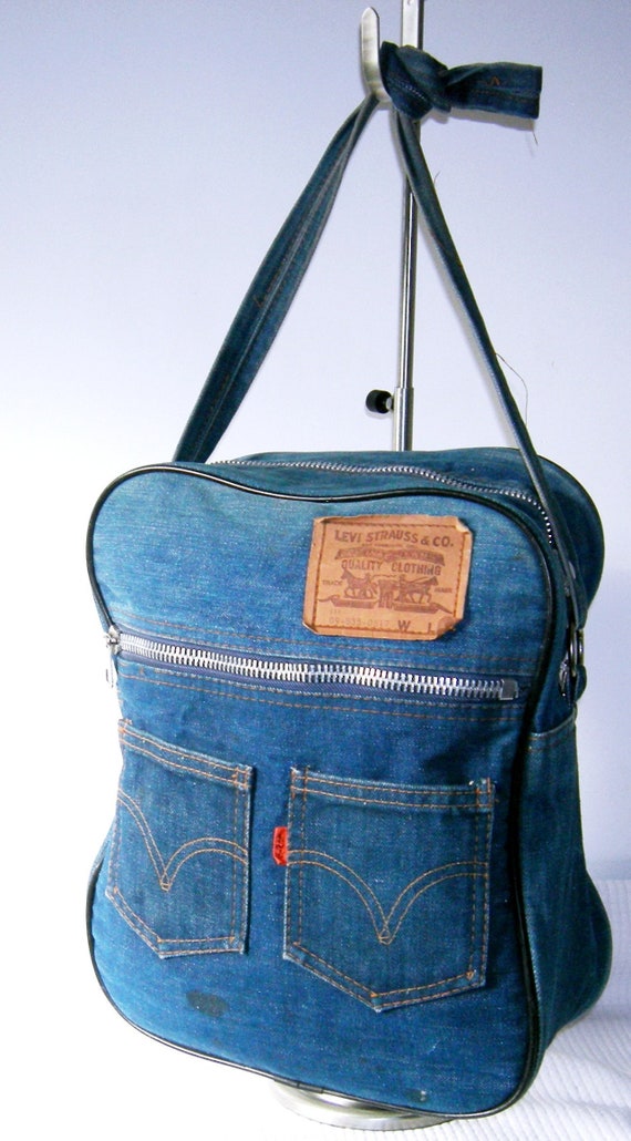 Vintage 1970s Levi's Orange Tab Jean Bag Airline … - image 2