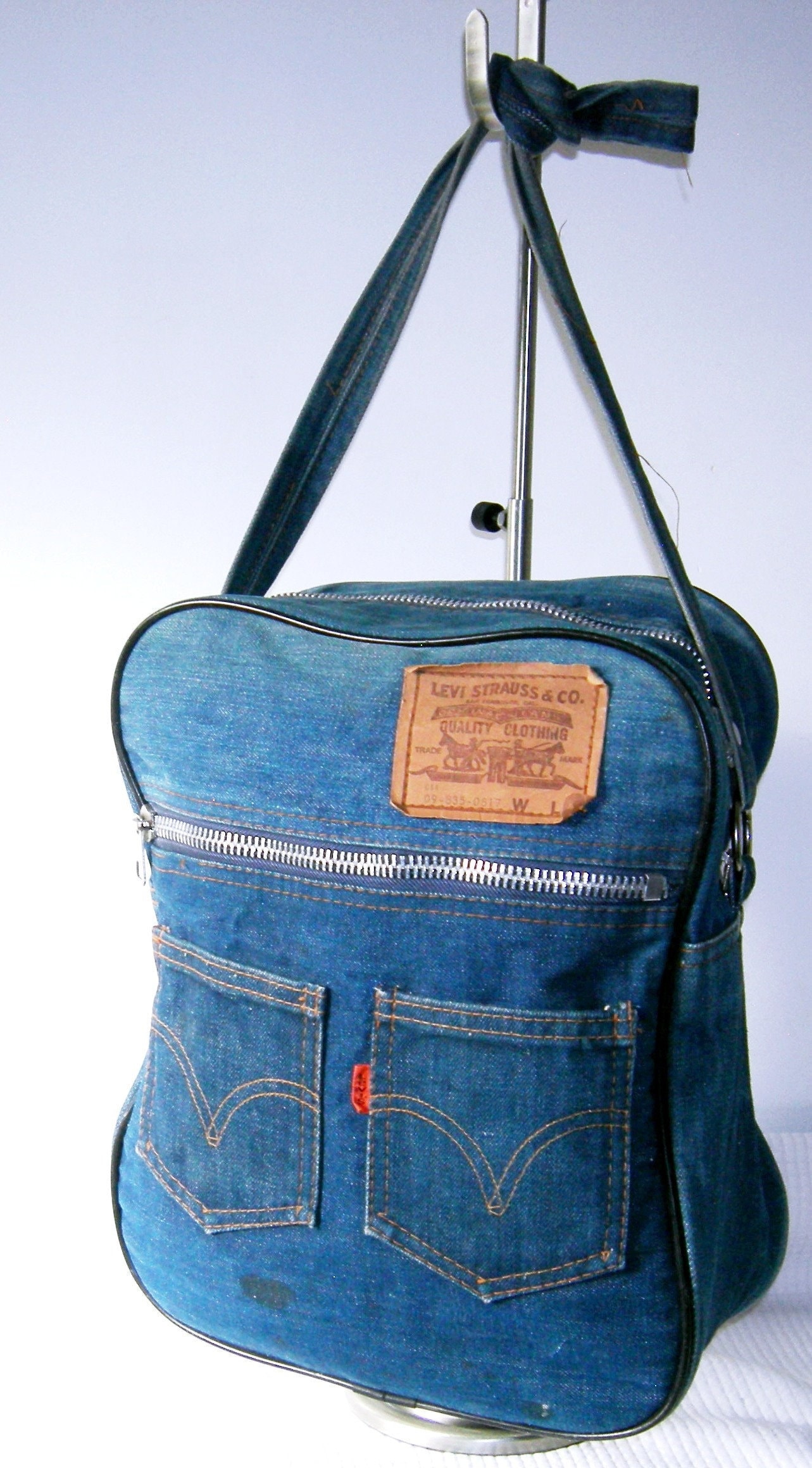 Vintage 1970s Levi's Orange Tab Jean Bag Airline Carry-on Vintage 1970s Levi's Orange Tab Jean Bag Airline Carry-on