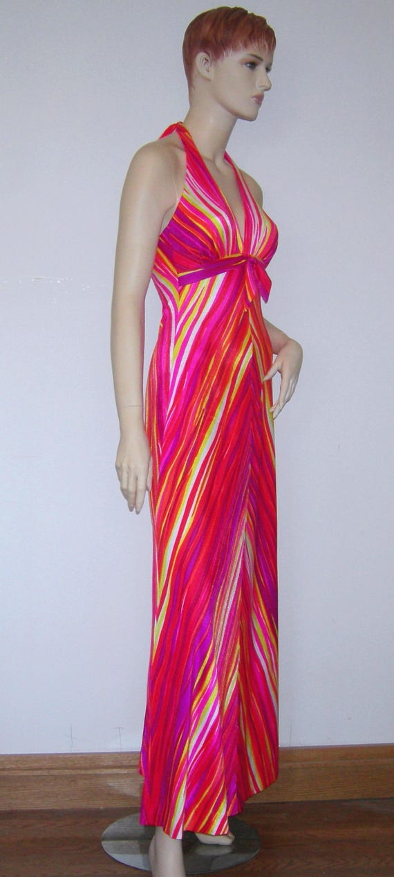 Vintage 1960s 1970s DEWEESE Dress Hawaiian Bombsh… - image 7