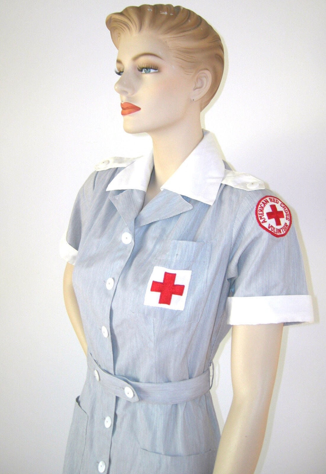 VTG 1940s WWII Era American Red Cross Nurse\'s Cap Wwii Nurses Cap - Etsy main image 2