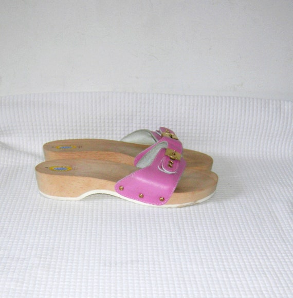 Rare Vintage 70s Dr Scholl's Wood Exercise Sandal… - image 8