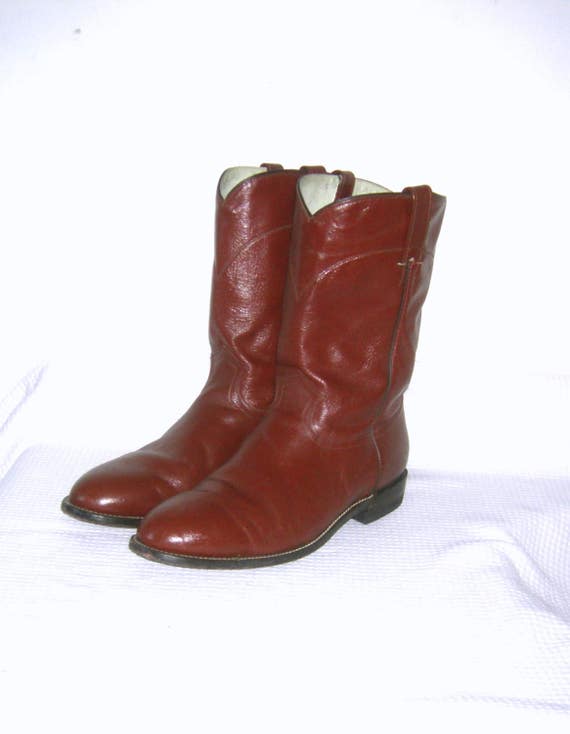 mens leather roper boots