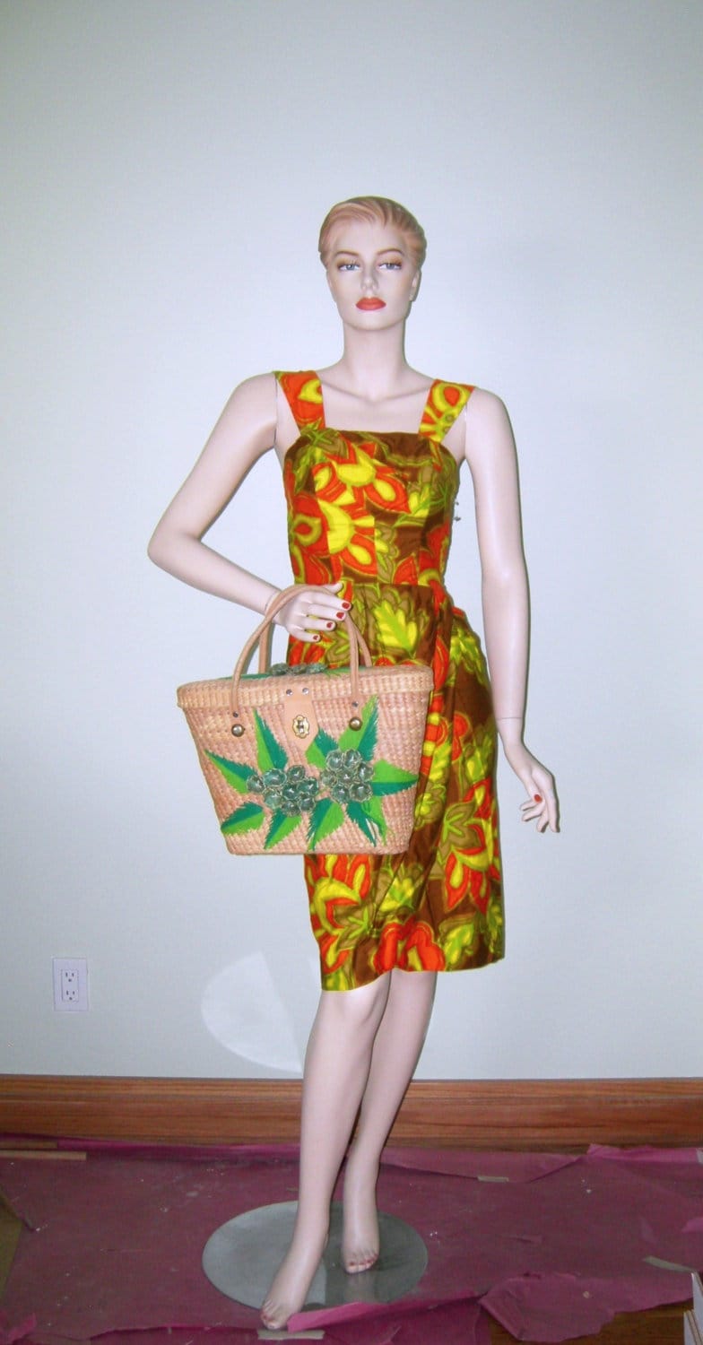 Vintage 1950s Hawaiian Dress PARADISE ...