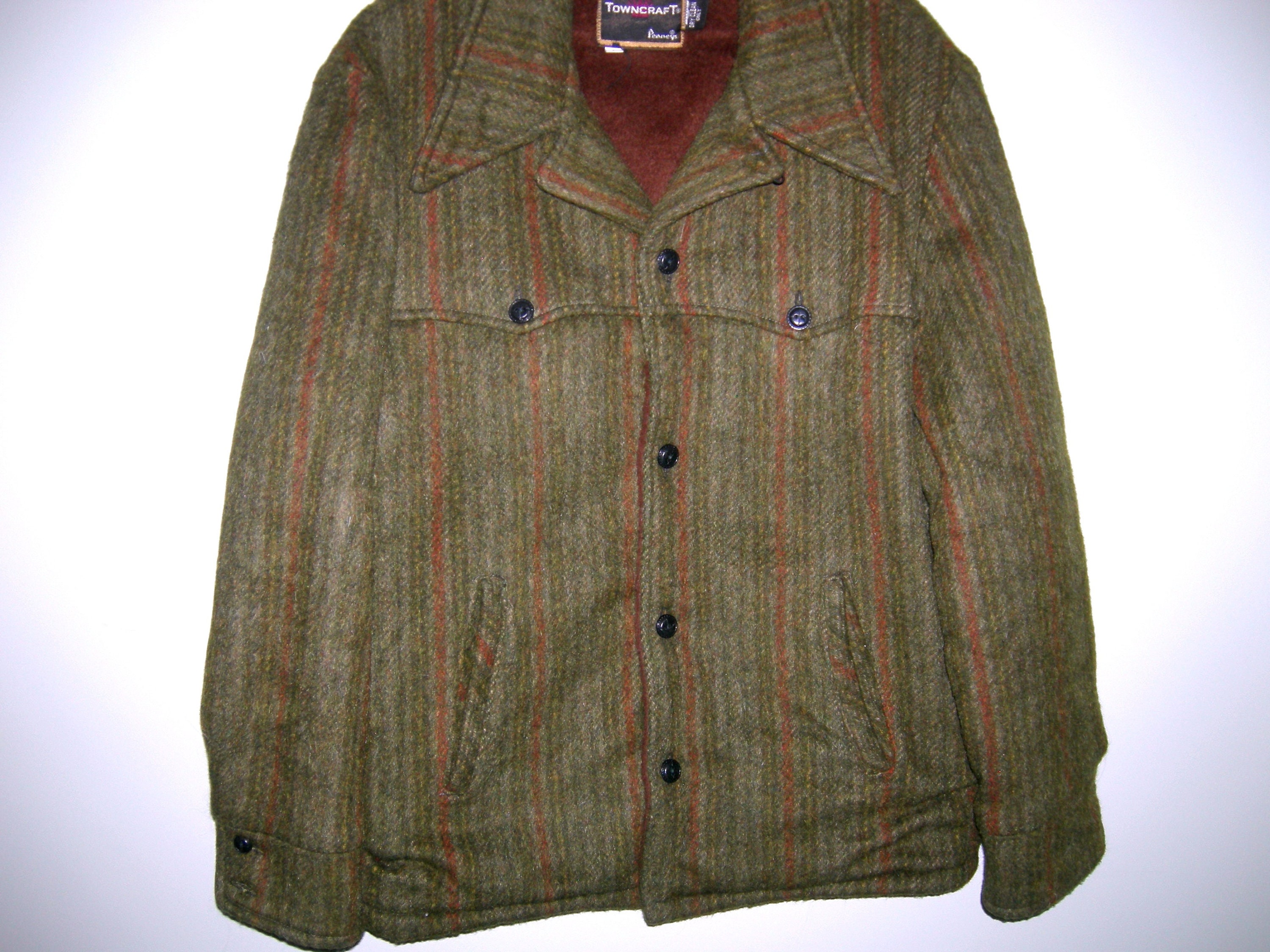 ★60sUSA製Penneys TOWNCRAFT CPO ウールJKTチェック ☆60sUSA製Penneys TOWNCRAFT CPO ウールJKTチェック