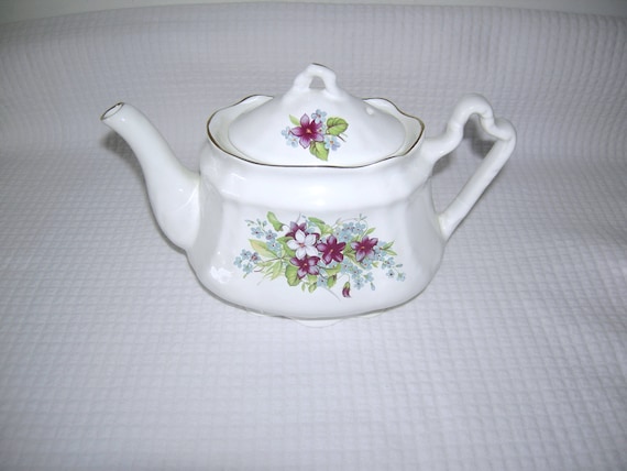 Vintage Arthur Wood and Sons Teapot/ Staffordshire England/ Violet