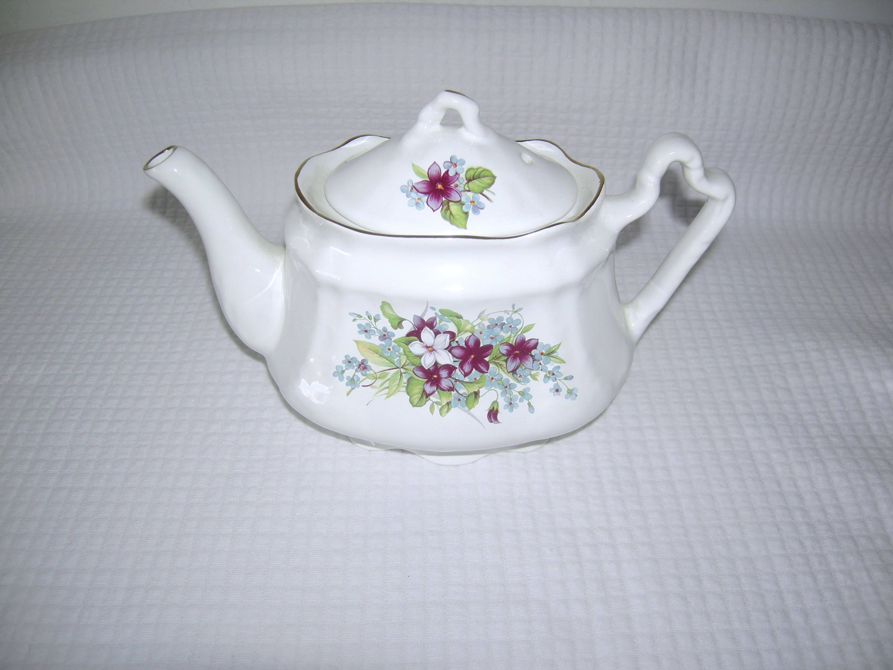 Vintage Arthur Wood And Sons Teapot Staffordshire England Violet