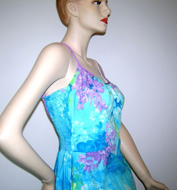 Vintage 1950s 60s De Weese Blue Hawaiian Deweese … - image 8