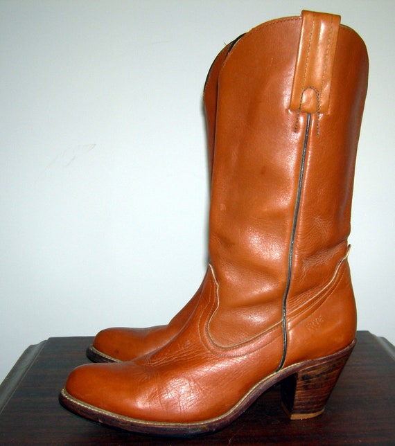 FRYE Boots Vintage 1970s/ 1980s FRYE Rare Brown L… - image 5