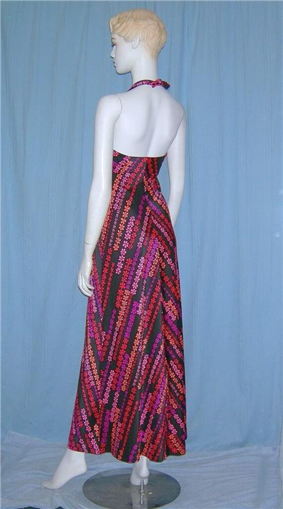 Vintage 1960s 1970s DEWEESE Dress/ Hawaiian/ Bomb… - image 3