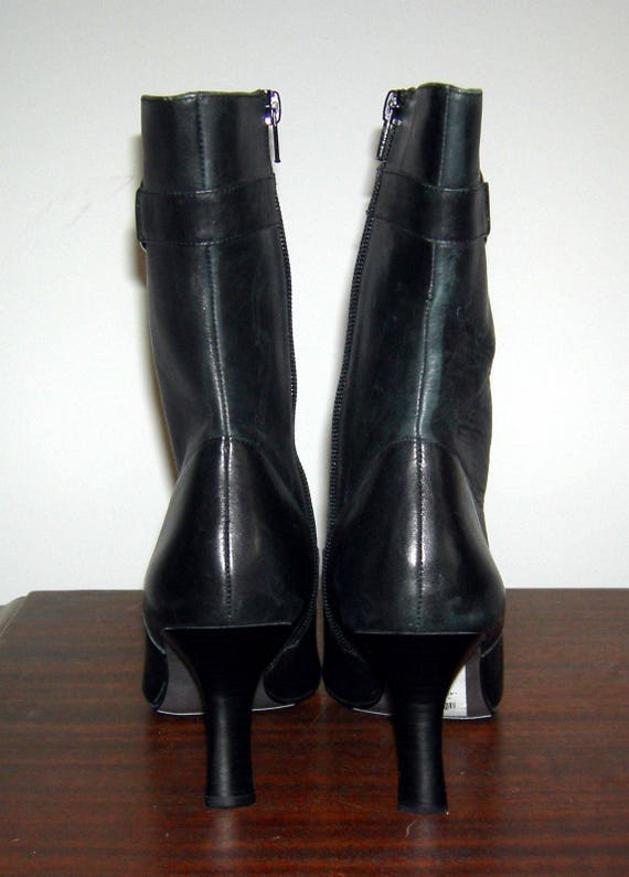 Vintage ALFANI Boots/ Italian/ Black Leather/ Mod… - image 3