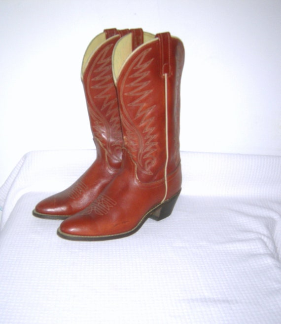 Vintage ACME Cowboy Boots/ Leather/ Top 