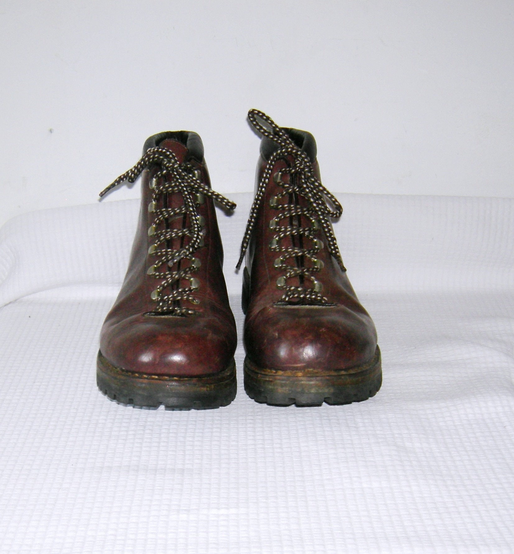 Bottes D'alpinisme Vintage Tecnica Homme - Semelle Vibram, Cuir Imperméable, Taille US 8, Occasion Très Bon état