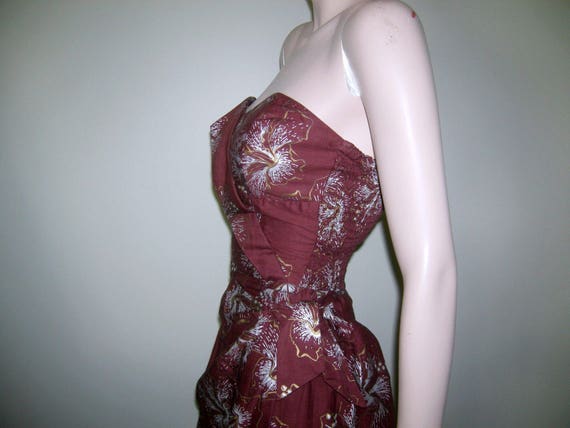 Vintage 1950s ALFRED SHAHEEN Sarong Hawaiian Dres… - image 9