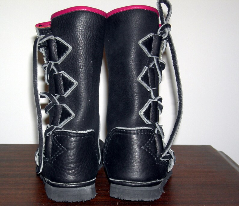 FOOTLOOSE Buffalo Skin Moccasin Boots Leather Canada Elk Coin Etsy