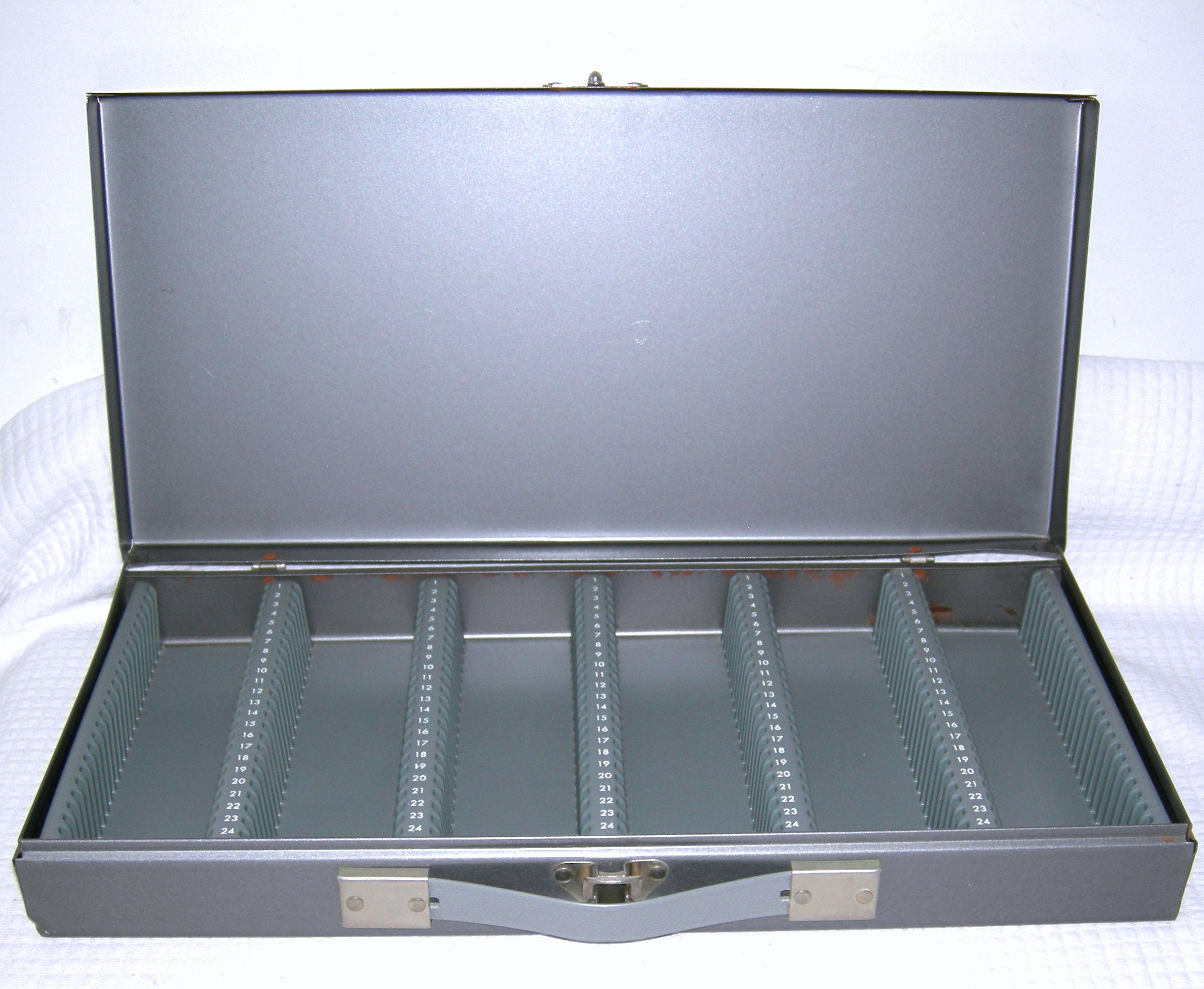 Vintage SMITH VICTOR Slide File Sorter Slide Metal Box Vintage Mid