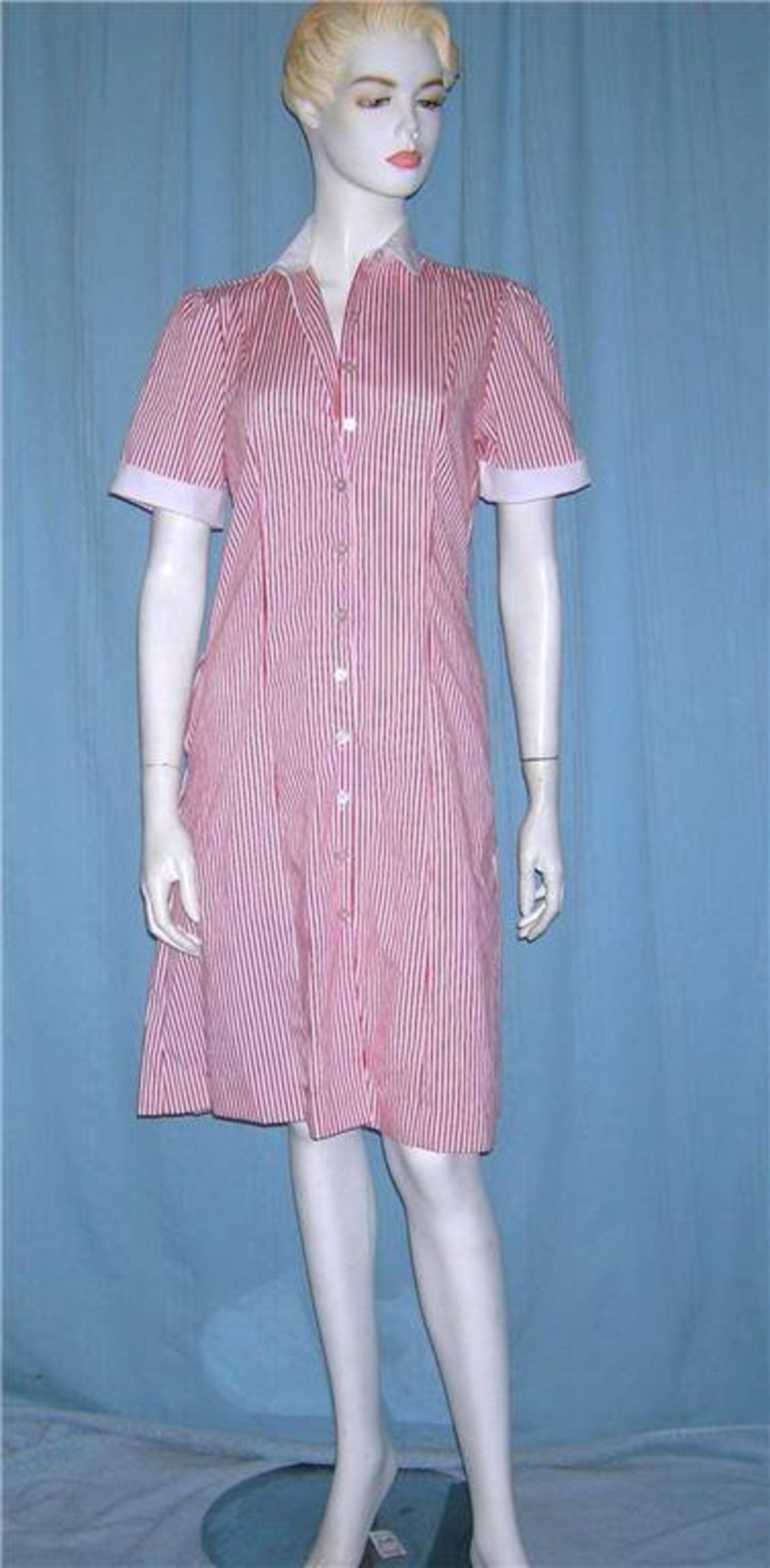 Vintage Candy Striper Bombshell Pinup VLV Striped Uniform | Etsy