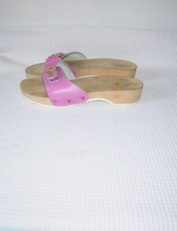 Rare Vintage 70s Dr Scholl's Wood Exercise Sandal… - image 7