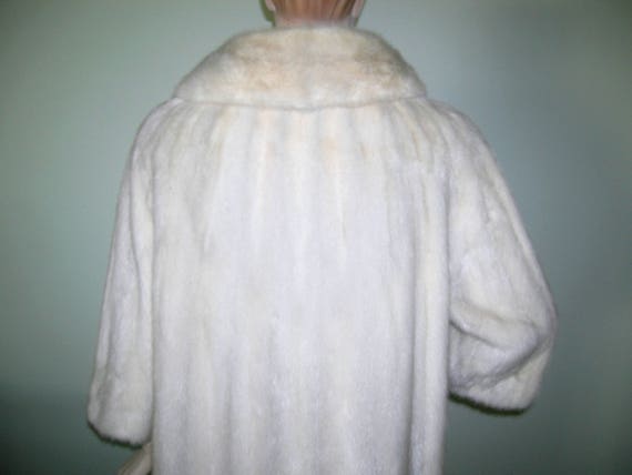 Vintage Luxurious CERULEAN Mink Coat/ Wide Shawl … - image 8