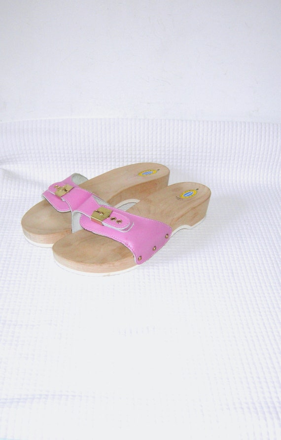 Rare Vintage 70s Dr Scholl's Wood Exercise Sandal… - image 5